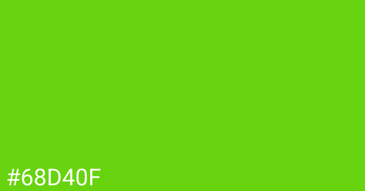 Hex color #68d40f graphic