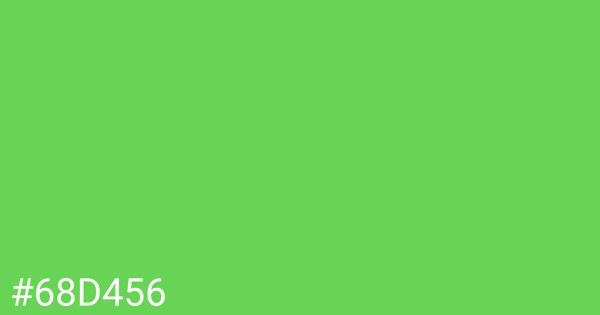 Hex color #68d456 graphic