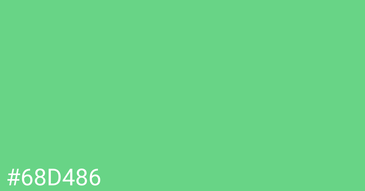 Hex color #68d486 graphic