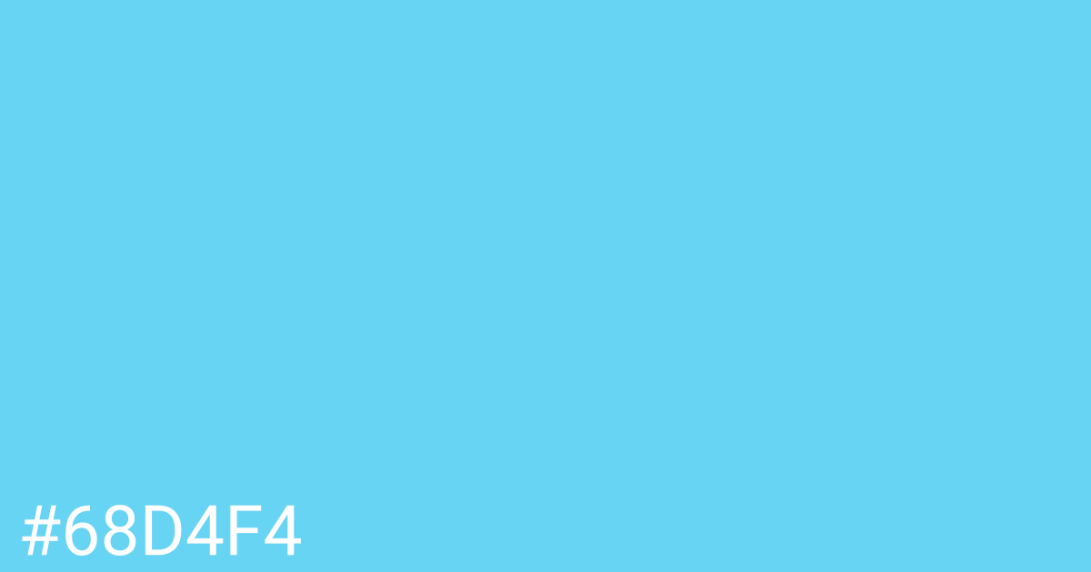 Hex color #68d4f4 graphic