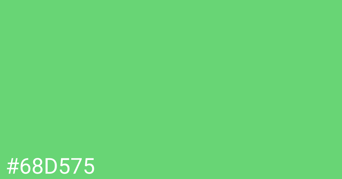 Hex color #68d575 graphic