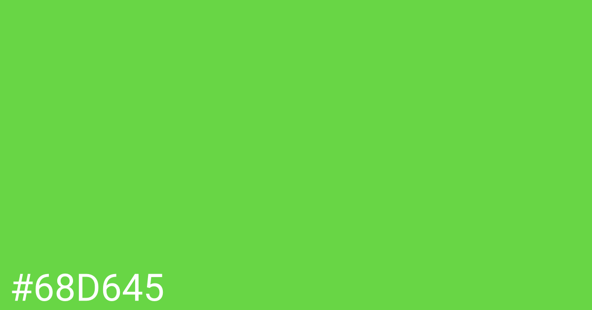 Hex color #68d645 graphic