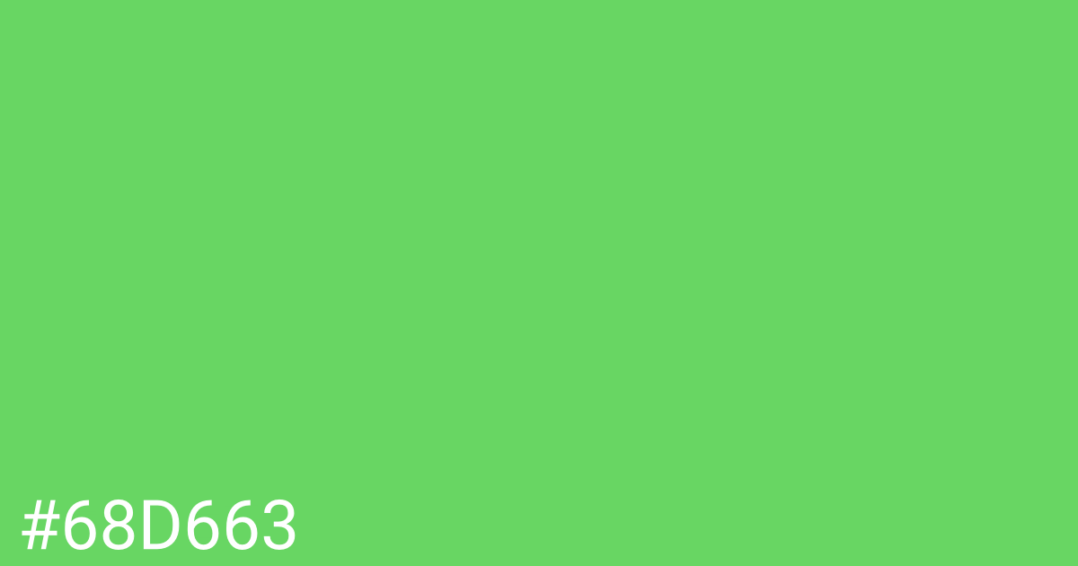 Hex color #68d663 graphic