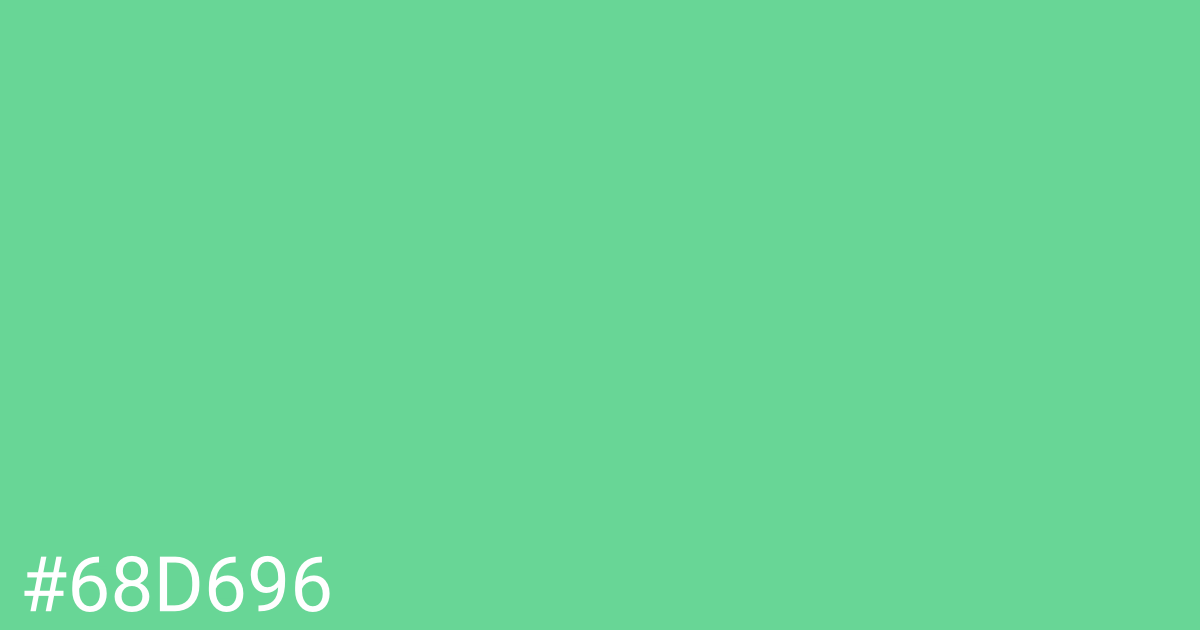 Hex color #68d696 graphic