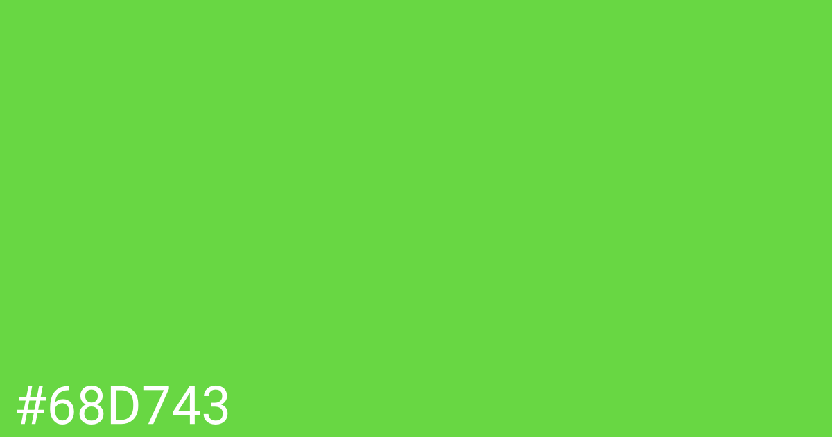 Hex color #68d743 graphic