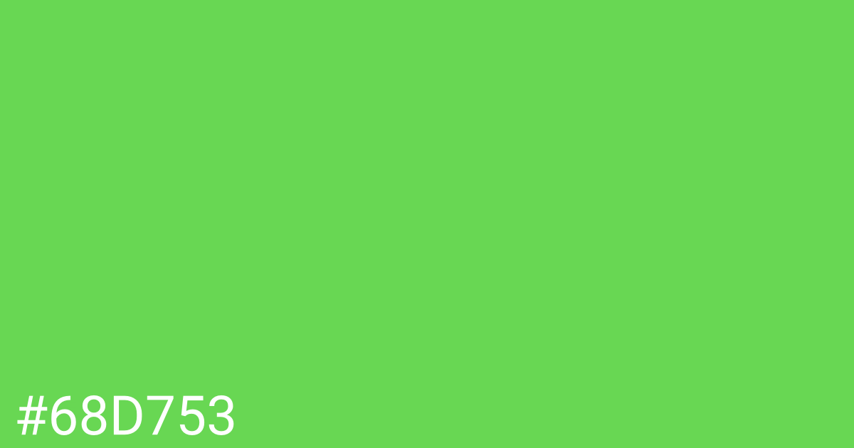 Hex color #68d753 graphic