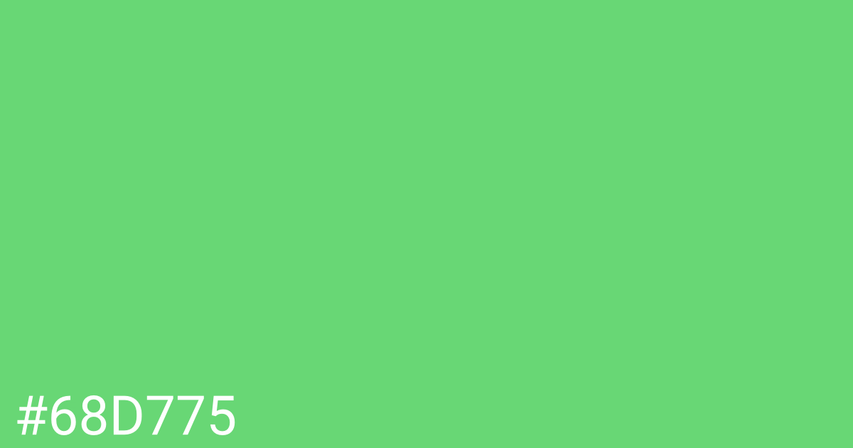 Hex color #68d775 graphic