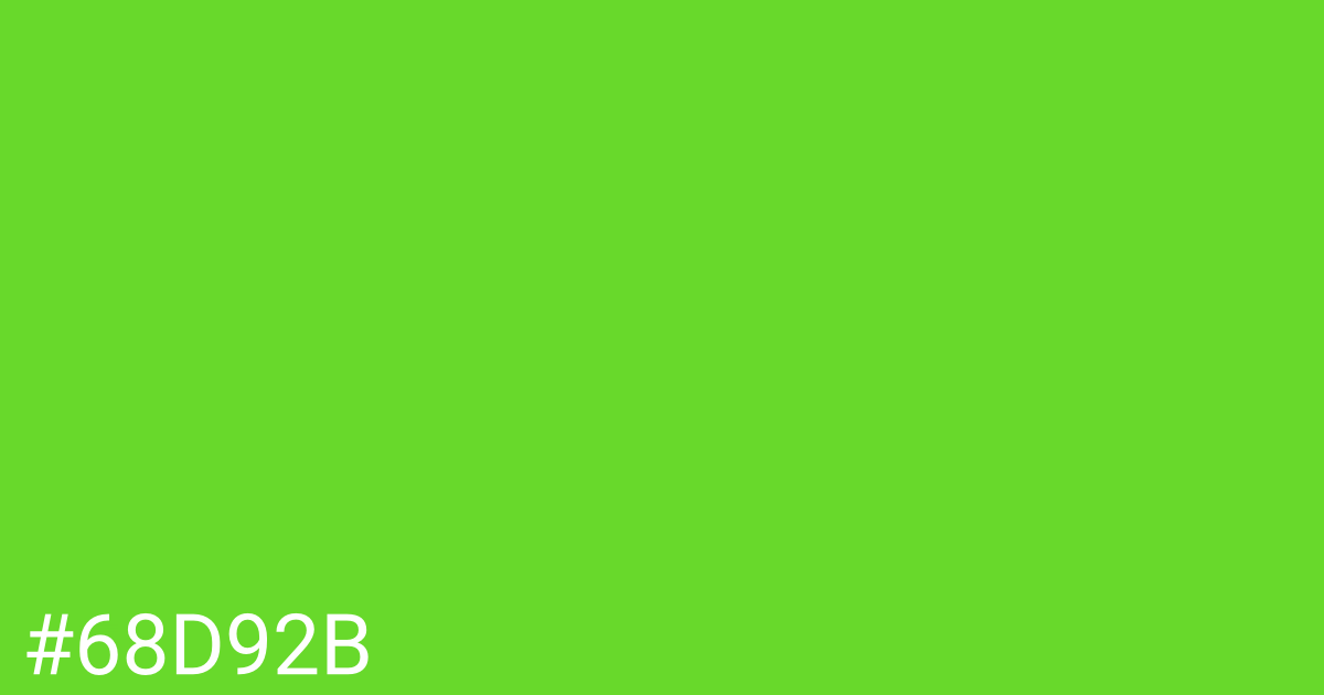 Hex color #68d92b graphic