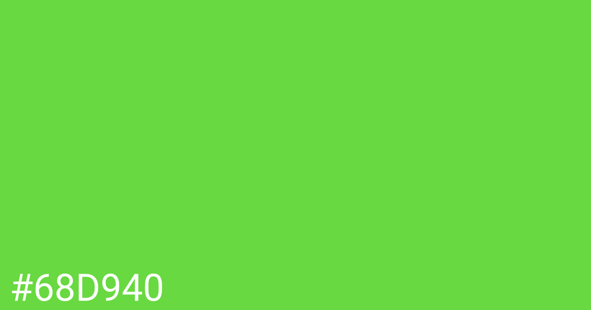 Hex color #68d940 graphic