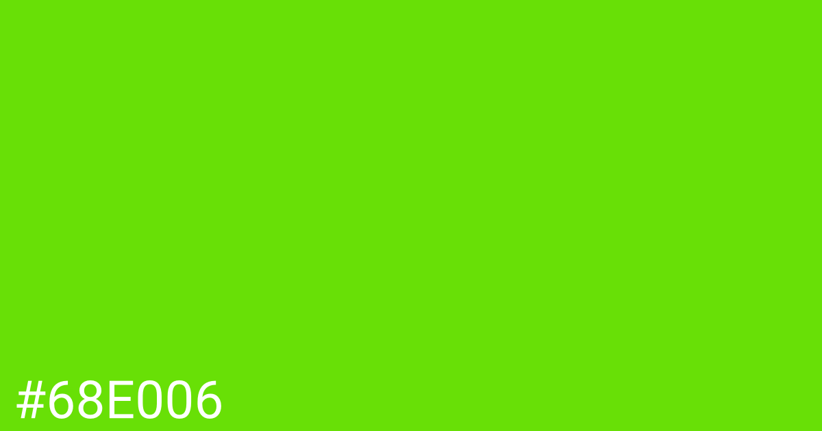 Hex color #68e006 graphic