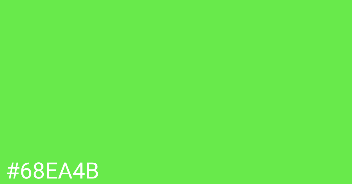 Hex color #68ea4b graphic