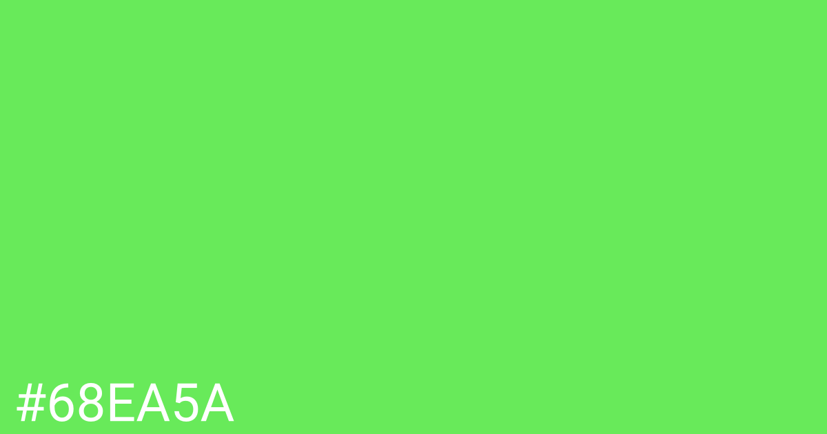 Hex color #68ea5a graphic