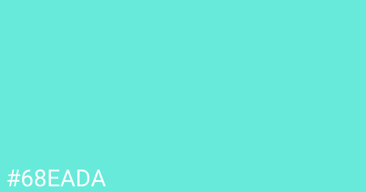 Hex color #68eada graphic