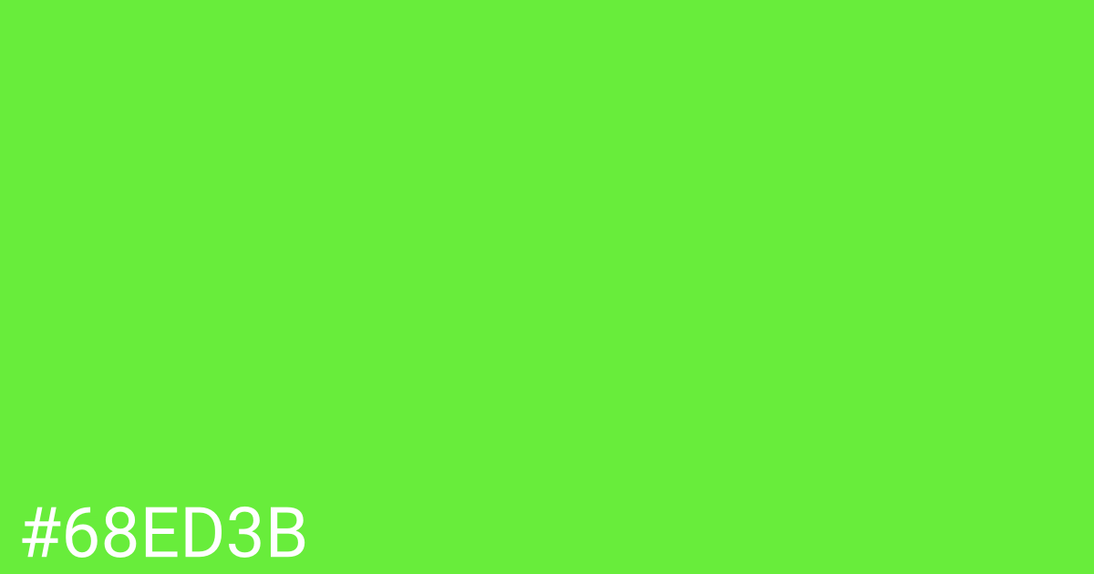 Hex color #68ed3b graphic