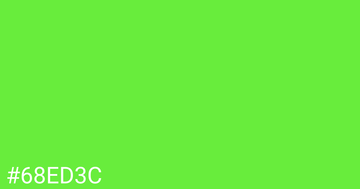 Hex color #68ed3c graphic