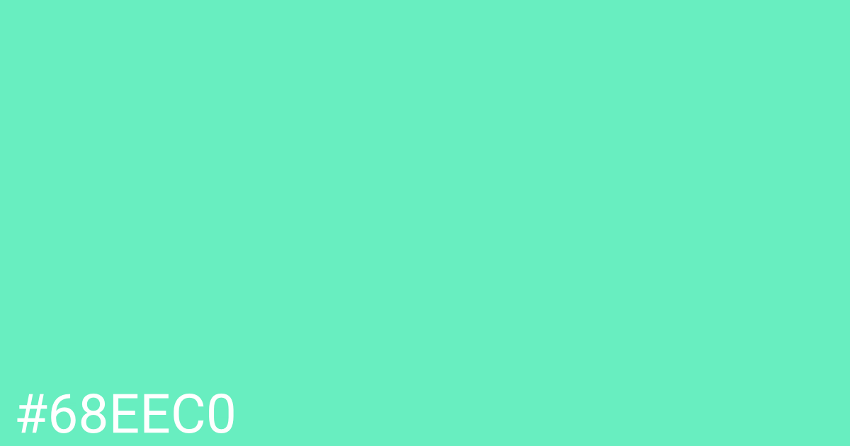 Hex color #68eec0 graphic