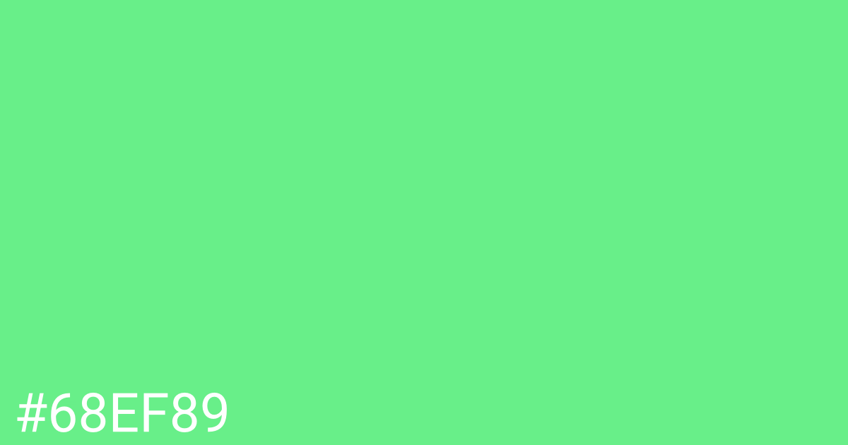Hex color #68ef89 graphic