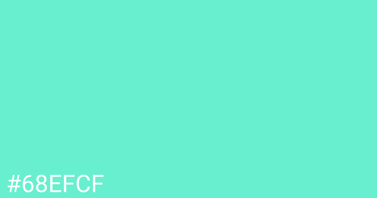 Hex color #68efcf graphic