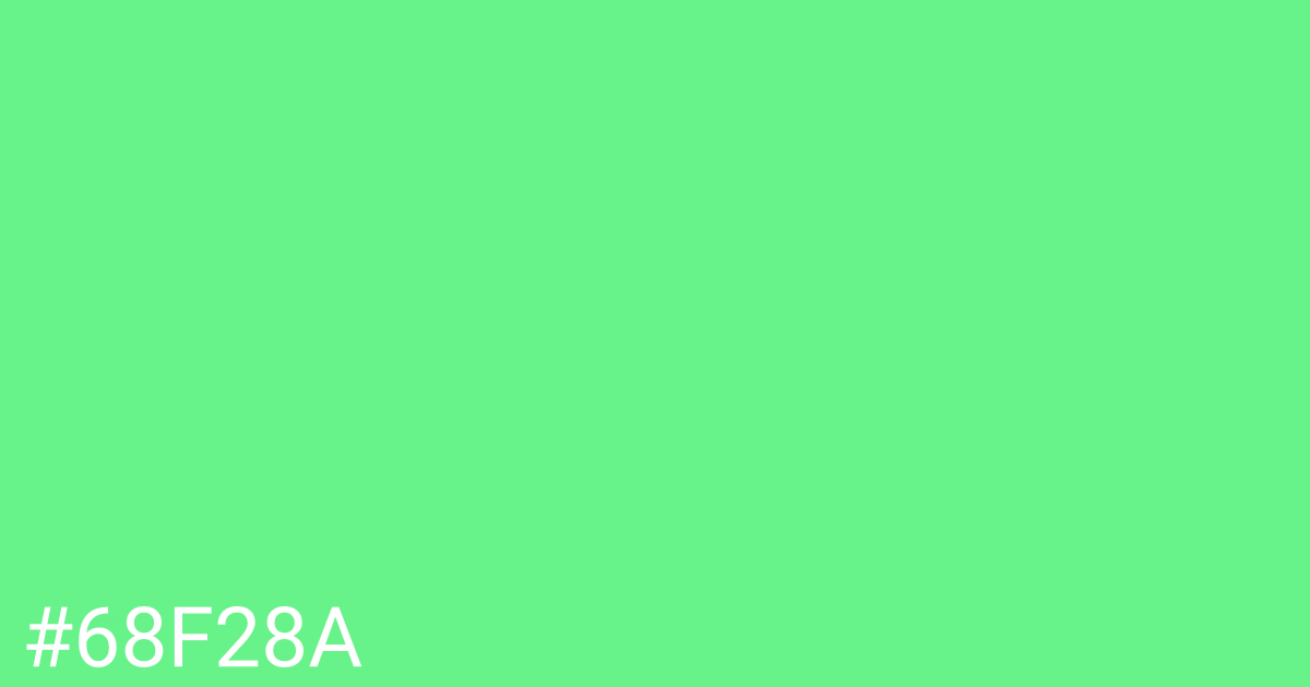 Hex color #68f28a graphic