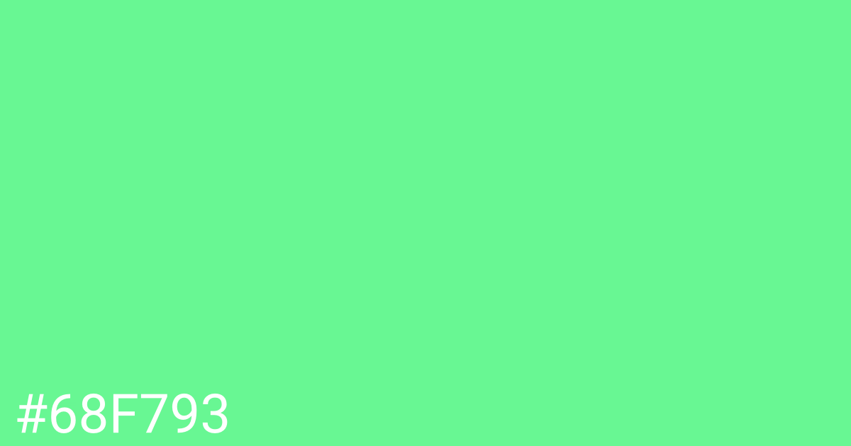 Hex color #68f793 graphic