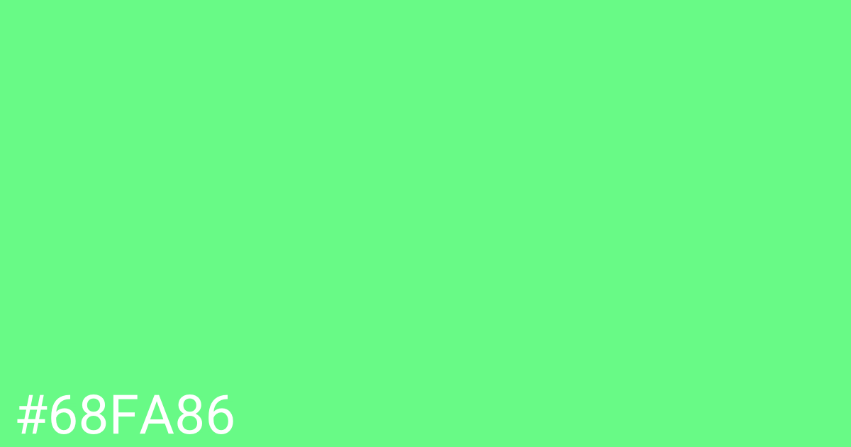 Hex color #68fa86 graphic