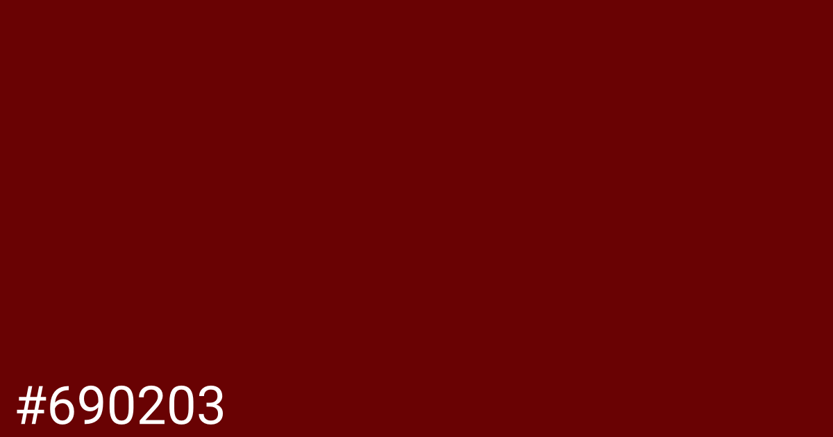 Hex color #690203 graphic