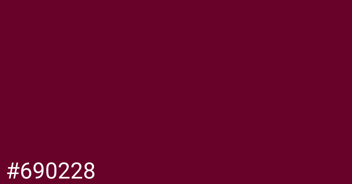 Hex color #690228 graphic