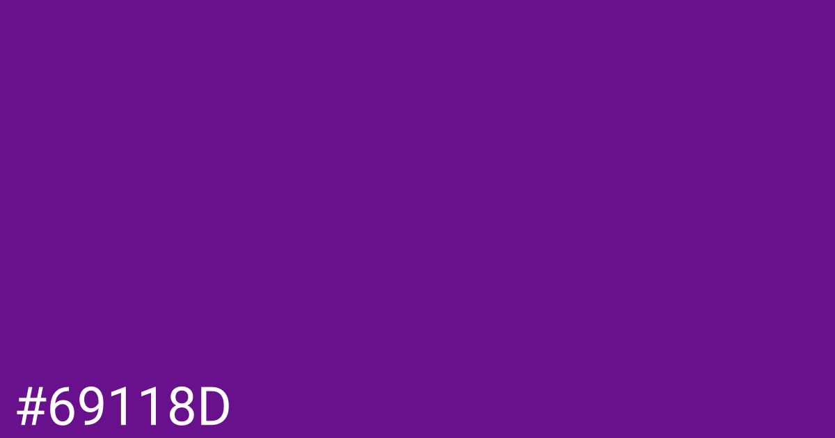 Hex color #69118d graphic