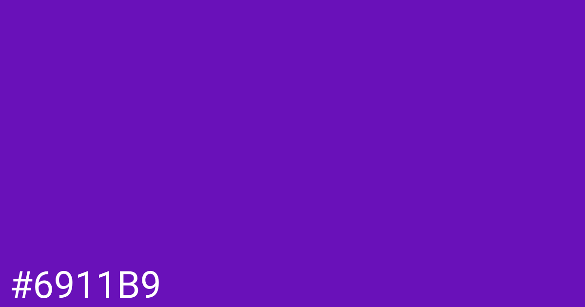 Hex color #6911b9 graphic