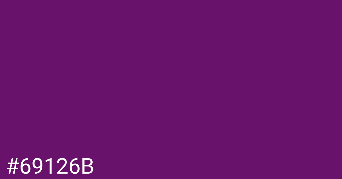 Hex color #69126b graphic