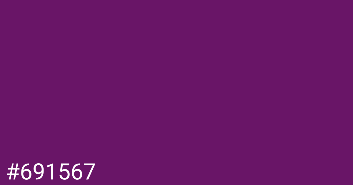 Hex color #691567 graphic