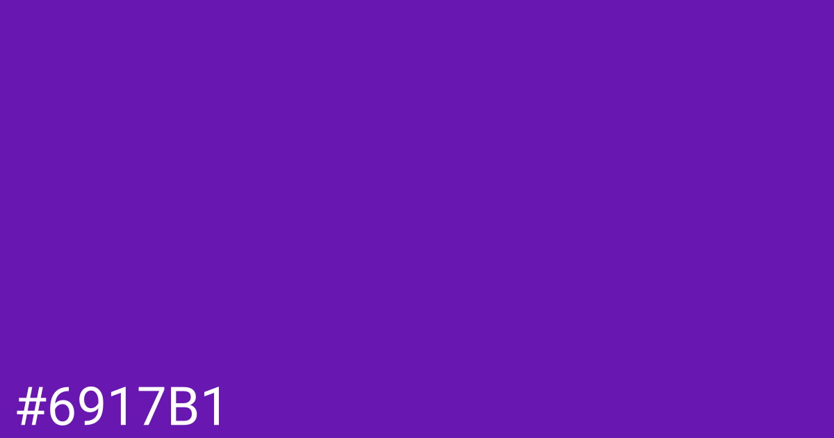 Hex color #6917b1 graphic