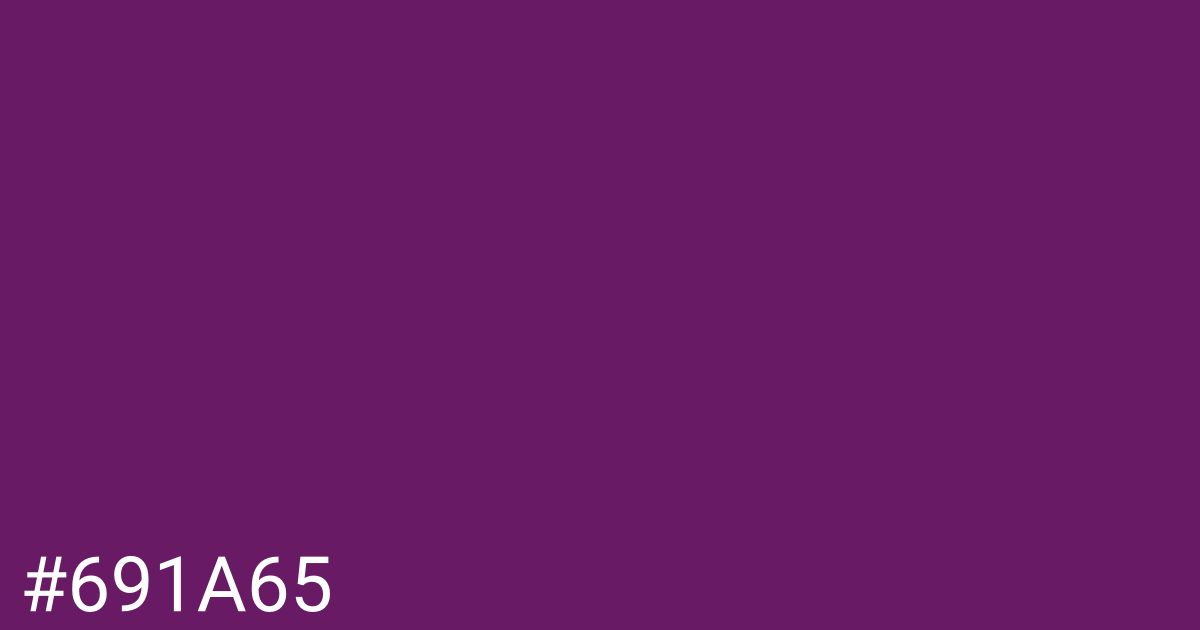 Hex color #691a65 graphic