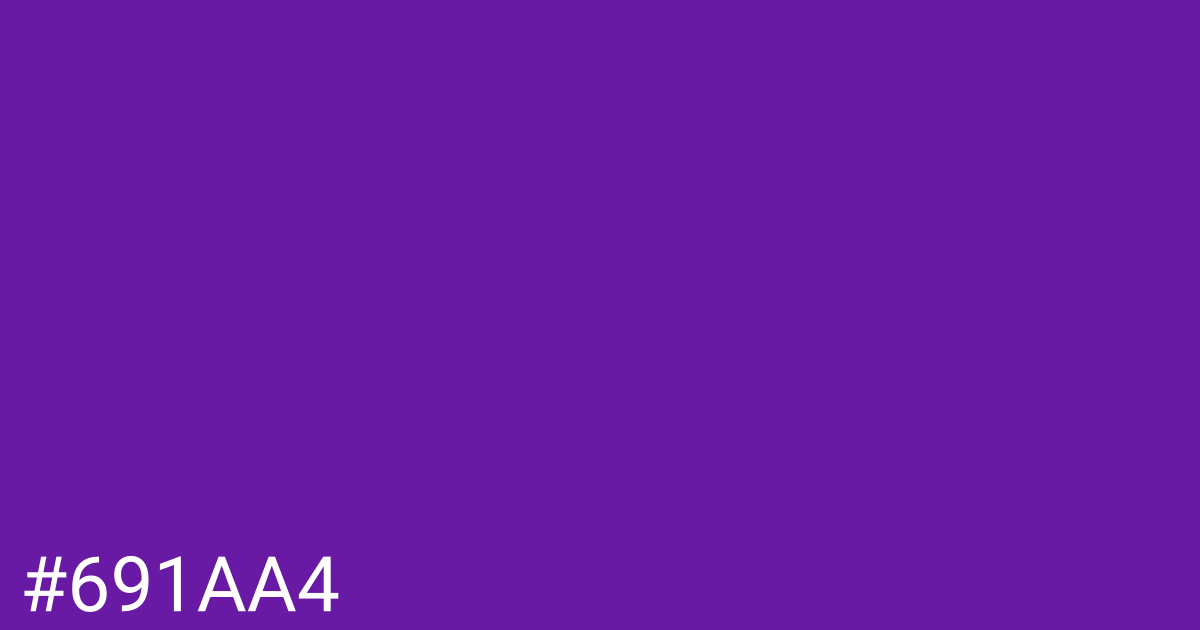 Hex color #691aa4 graphic