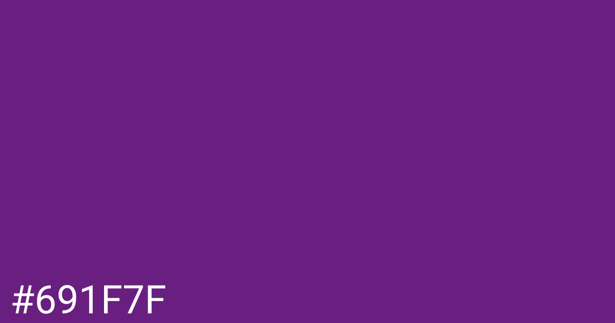 Hex color #691f7f graphic