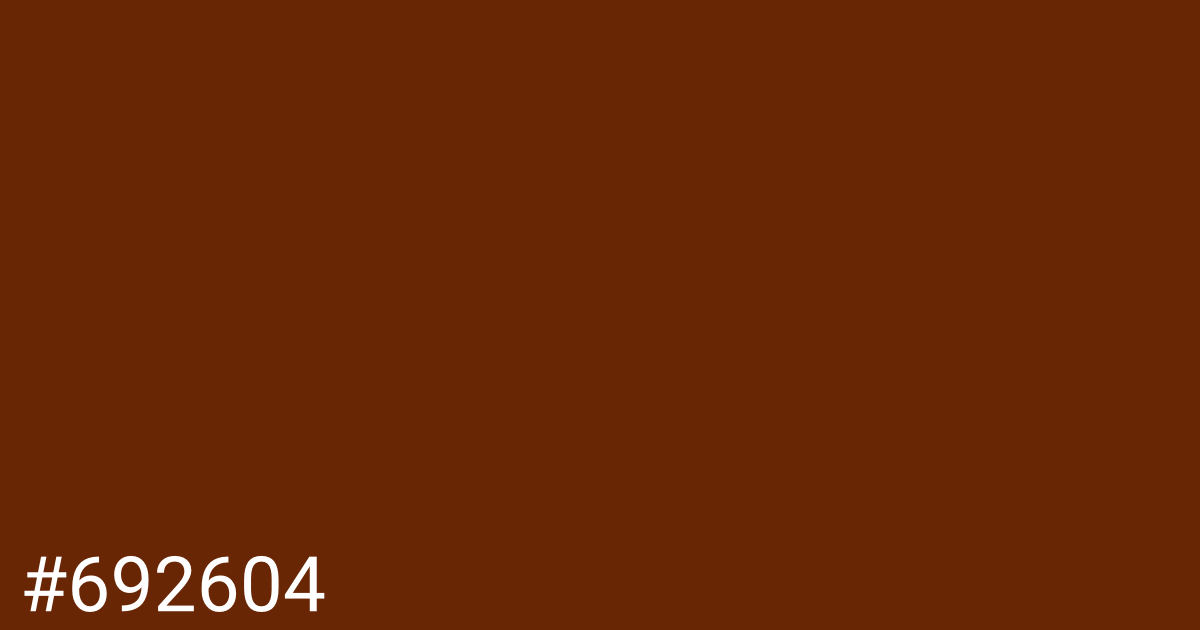 Hex color #692604 graphic