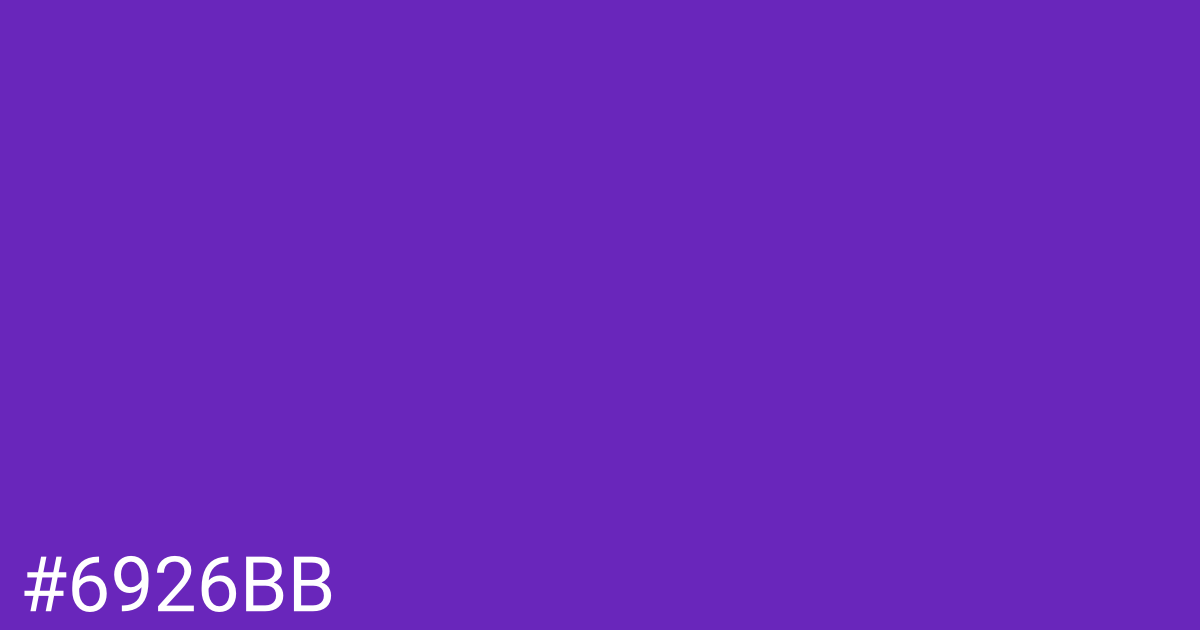 Hex color #6926bb graphic