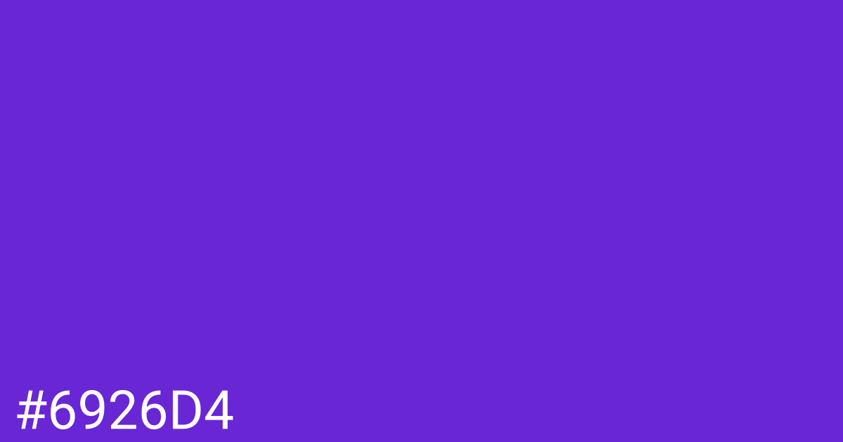 Hex color #6926d4 graphic