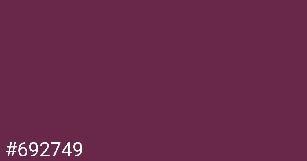 Hex color #692749 graphic