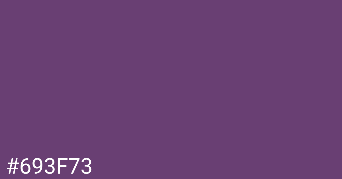 Hex color #693f73 graphic