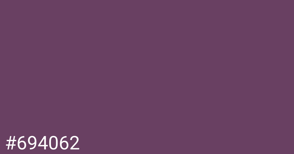 Hex color #694062 graphic