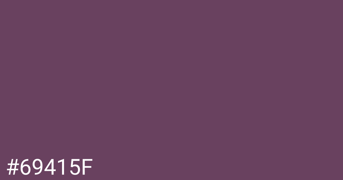 Hex color #69415f graphic