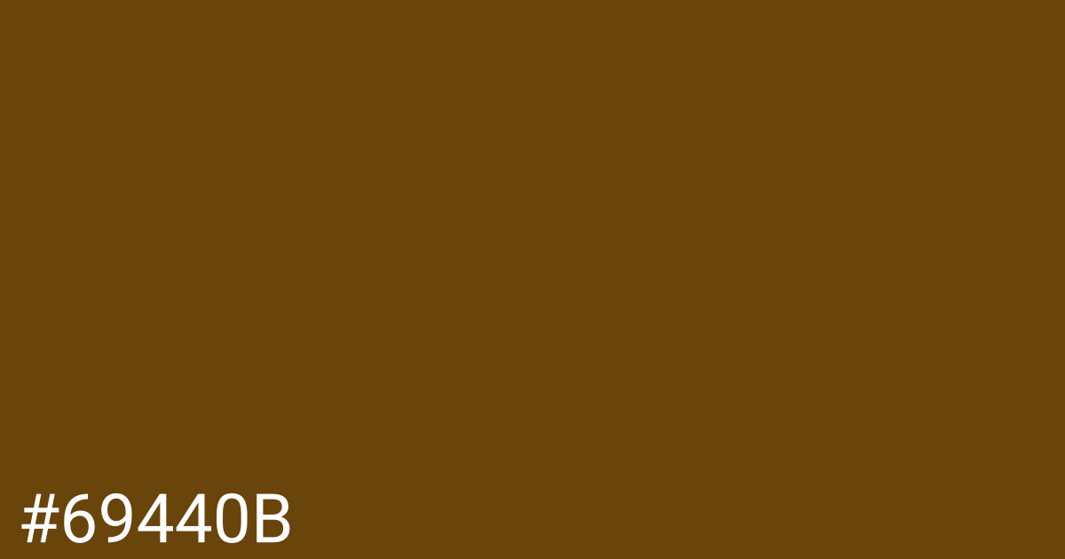 Hex color #69440b graphic