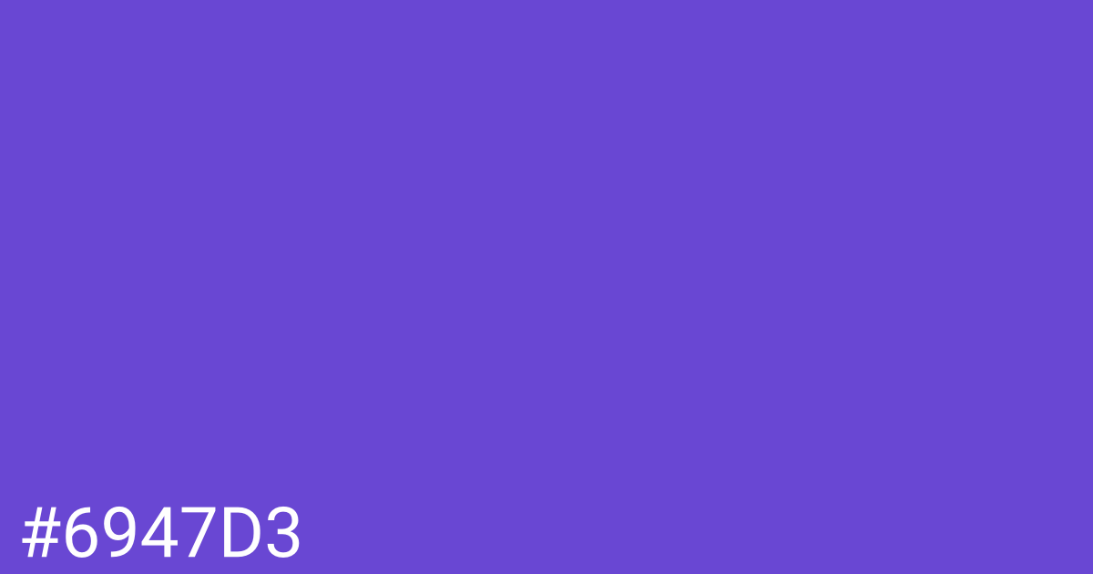 Hex color #6947d3 graphic