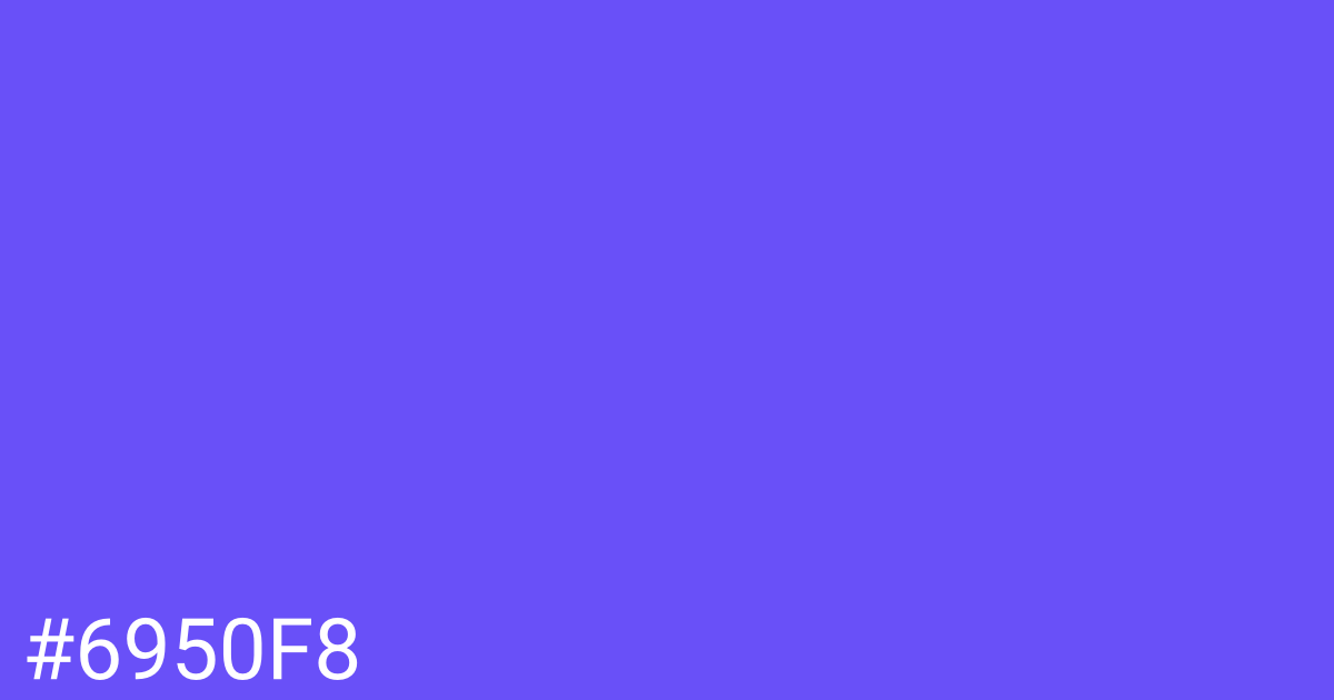 Hex color #6950f8 graphic