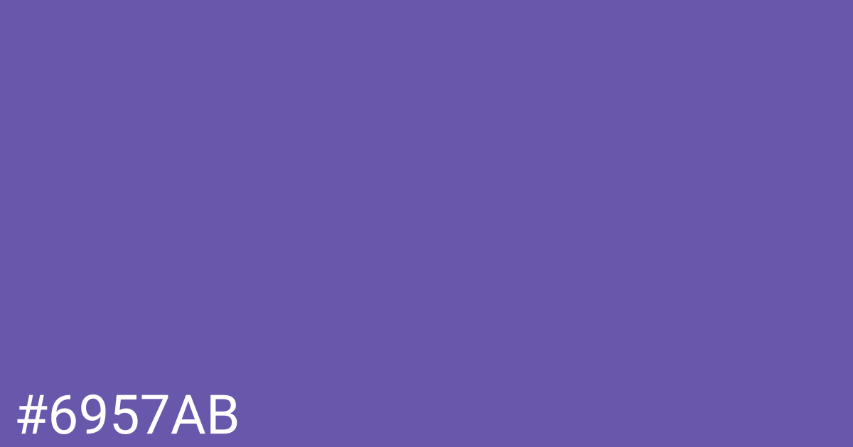 Hex color #6957ab graphic