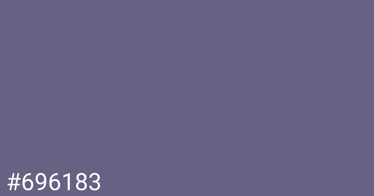 Hex color #696183 graphic