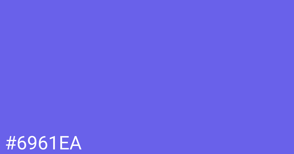 Hex color #6961ea graphic