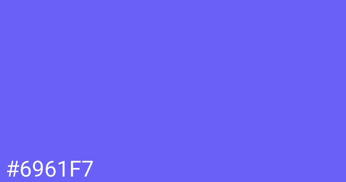 Hex color #6961f7 graphic