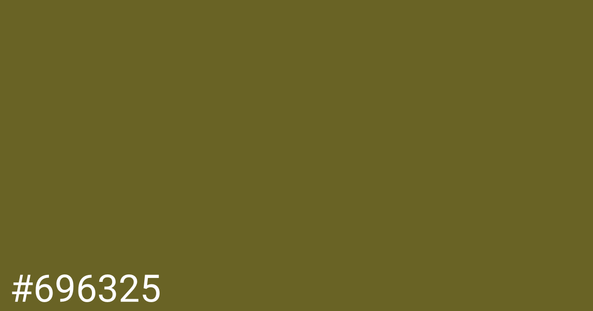 Hex color #696325 graphic